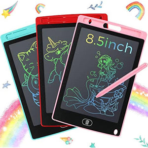 Writing and drawing tablet with multicolor | Electronic Slate E-writer Digital Memo Pad Erasable - 8.5 Inch