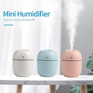 Mini Humidifier, USB Charging Humidifier Portable with LED Light for Office for Bedroom for Gift for Home for Car for Travel