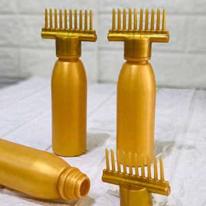 Pack of 2 Hair oil applicator comb bottle | Best professional hair oil applicator bottle with comb | 130 ml | 100 % Brand new